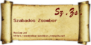Szabados Zsombor névjegykártya