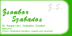 zsombor szabados business card